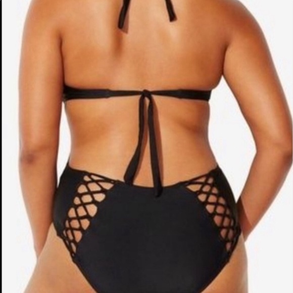 Ashley Graham X Swimsuits For All NWT Laced Halter - Picture 6 of 6